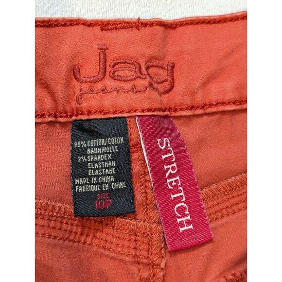 JAG Jeans Stretch Capri Pants 10P Rust Red Cropped 20" Inseam - Picture 3 of 6